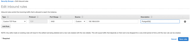 postgresql-inbound-rule